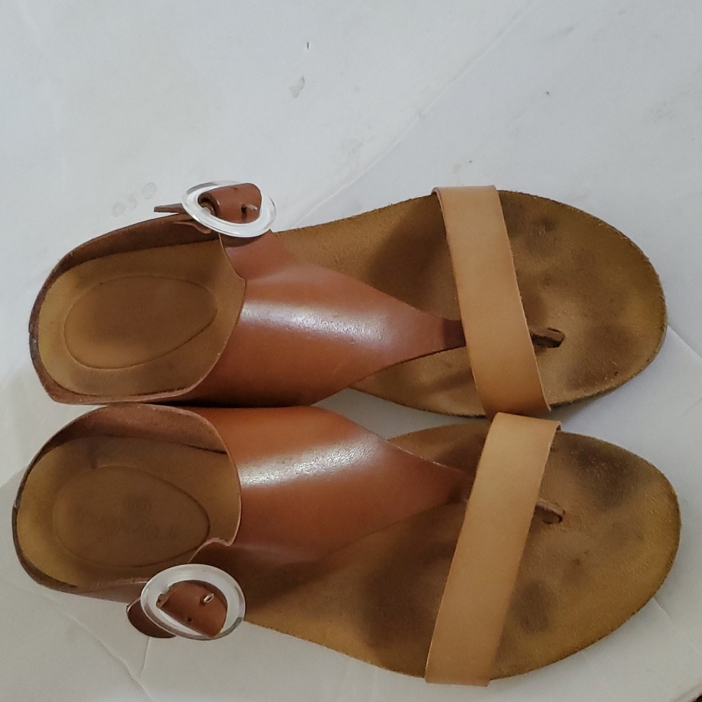 TakeMe Lopaz Too Slide Wedge Thong Sandal Size 10